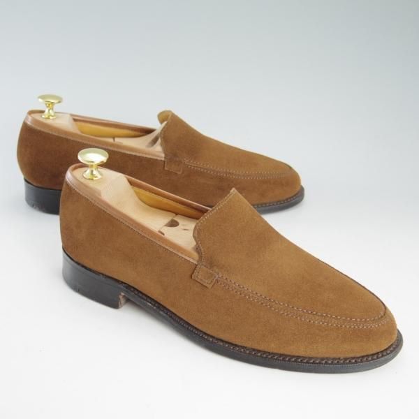 極上★(英国製)ロイドフットウェア 6.5E【貴重★ビンテージ/スリッポン/ローファー】389/スエード/茶/メンズ/靴/Lloyd Footwear★d569