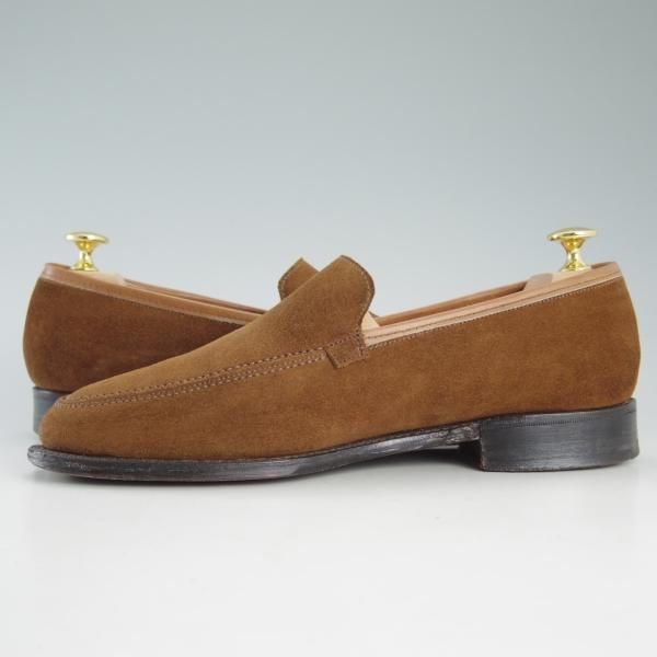 極上★(英国製)ロイドフットウェア 6.5E【貴重★ビンテージ/スリッポン/ローファー】389/スエード/茶/メンズ/靴/Lloyd Footwear★d569