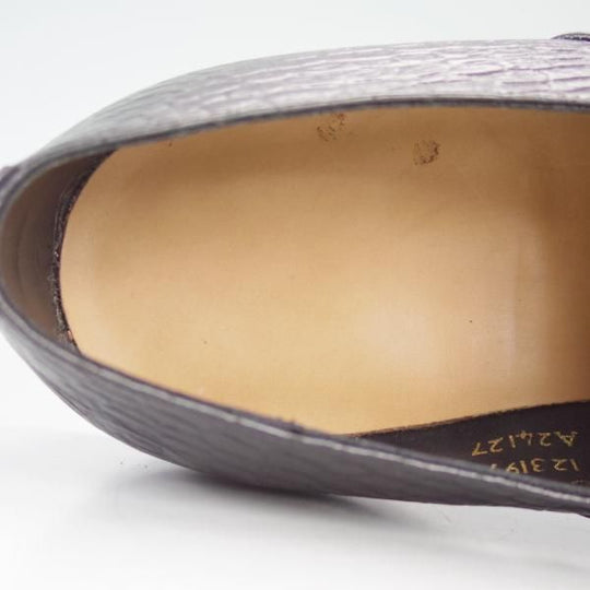 美品★(英)チーニー 8.5F【★(英)Herring Shoes別注/型押し革】DYLAN/12319ラスト/モンクストラップ/黒/ヘリング/メンズ/CHEANEY★d579