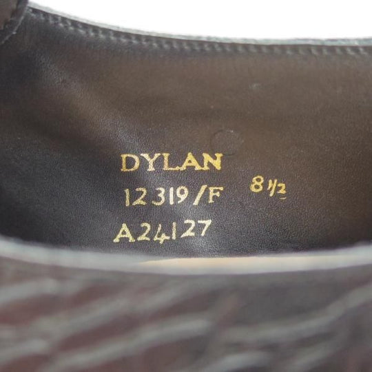 美品★(英)チーニー 8.5F【★(英)Herring Shoes別注/型押し革】DYLAN/12319ラスト/モンクストラップ/黒/ヘリング/メンズ/CHEANEY★d579