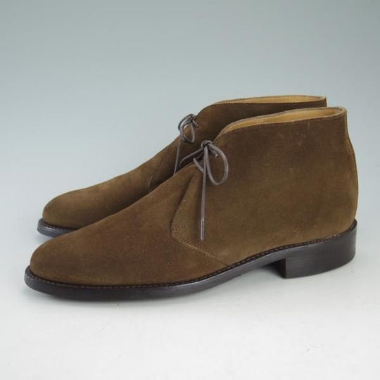 美品★ロイドフットウェア 5.5E【ダイナイトソール仕様★(英)BARKER製】チャッカブーツ/スエード/茶/バーカー/Lloyd Footwear★d580