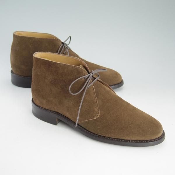 美品★ロイドフットウェア 5.5E【ダイナイトソール仕様★(英)BARKER製】チャッカブーツ/スエード/茶/バーカー/Lloyd Footwear★d580