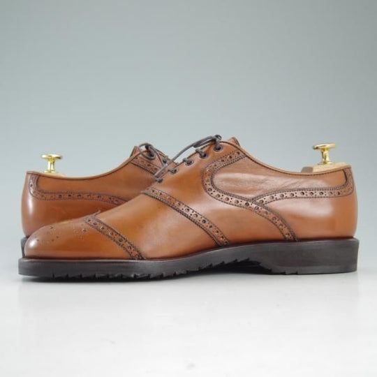 ★(伊)タニノクリスチー SIZE 8.5【貴重★ショートウイング】130495/カーフ/茶/メンズ/靴/TANINO CRISCI★d583