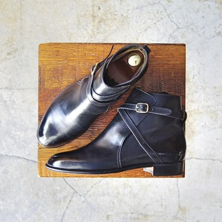 極上★(伊)タニノクリスチー(レディース) SIZE 36【定価10万円以上★ジョッパーブーツ】カーフ/黒/シューズ/TANINO CRISCI★d584