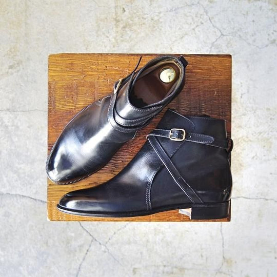 極上★(伊)タニノクリスチー(レディース) SIZE 36【定価10万円以上★ジョッパーブーツ】カーフ/黒/シューズ/TANINO CRISCI★d584