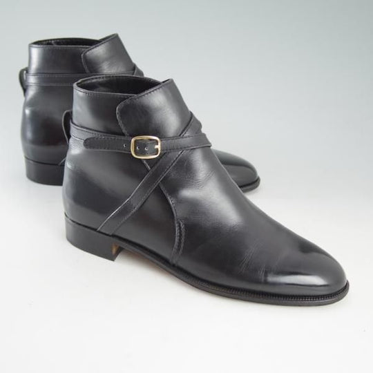 極上★(伊)タニノクリスチー(レディース) SIZE 36【定価10万円以上★ジョッパーブーツ】カーフ/黒/シューズ/TANINO CRISCI★d584