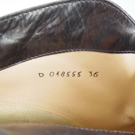 極上★(伊)タニノクリスチー(レディース) SIZE 36【定価10万円以上★ジョッパーブーツ】カーフ/黒/シューズ/TANINO CRISCI★d584