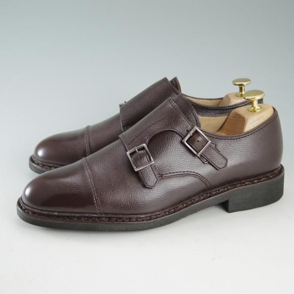 極美品★パラブーツ 6.5【定価￥70,200-★POE/ビームス別注/BEAMS】ダブルモンク/アクティブソール/グレイン/メンズ/Paraboot★d588