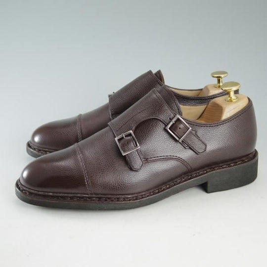 極美品★パラブーツ 6.5【定価￥70,200-★POE/ビームス別注/BEAMS】ダブルモンク/アクティブソール/グレイン/メンズ/Paraboot★d588