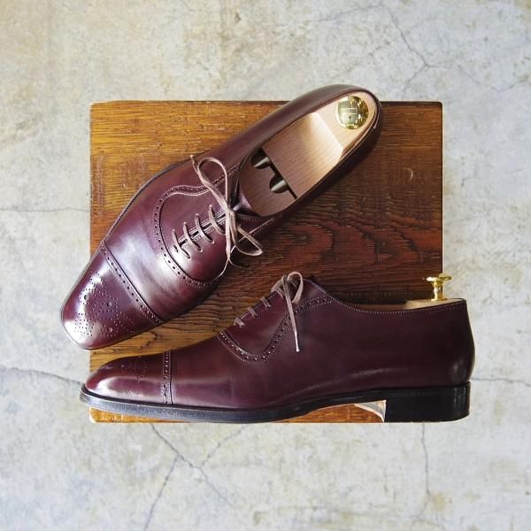 極上★Hidetaka Fukaya/ヒデタカフカヤ SIZE 39.5【★トゥモローランド/TOMORROWLAND別注】セミブローグ/カーフ/メンズ/シューズ★d589