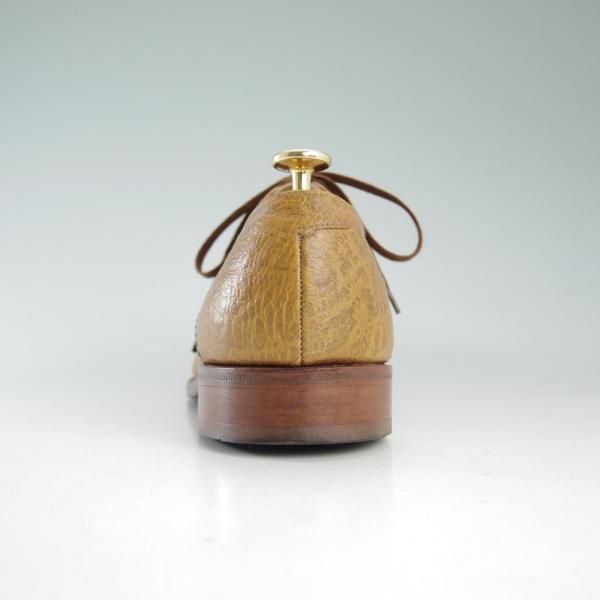 美品★(英)グレンソン 6.5FX【貴重★アンテロープ革/GENUINE ANTELOPE】プレーントゥ/Vフロント/茶/メンズ/シューズ/GRENSON★d590