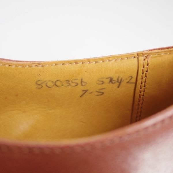 未使用★トリッカーズ SIZE 7【貴重★ドレスライン/Uチップ/5764-2】カーフ/茶/メンズ/シューズ/短靴/Tricker's★d591