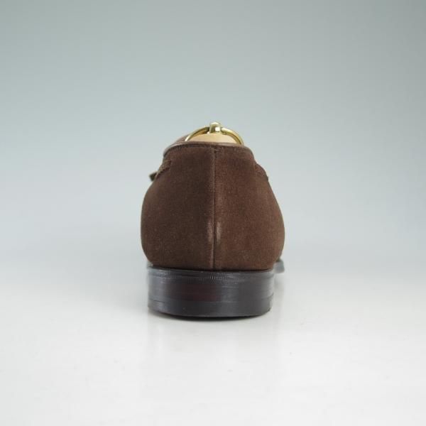 極美品★クロケット&ジョーンズ 7E【★リボンローファー/HAYLING2】366ラスト/スエード/濃茶/メンズ/Crockett&Jones★d597