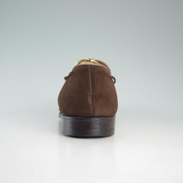 極美品★クロケット&ジョーンズ 7E【★リボンローファー/HAYLING2】366ラスト/スエード/濃茶/メンズ/Crockett&Jones★d597