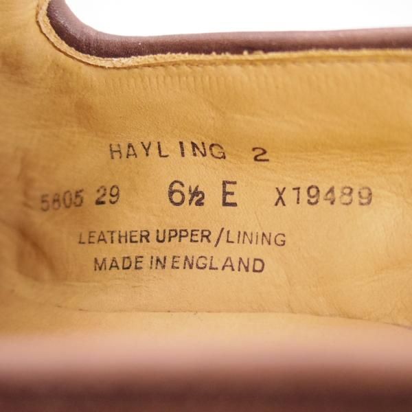 極美品★クロケット&ジョーンズ 7E【★リボンローファー/HAYLING2】366ラスト/スエード/濃茶/メンズ/Crockett&Jones★d597