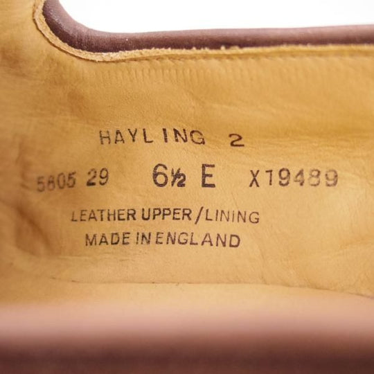 極美品★クロケット&ジョーンズ 7E【★リボンローファー/HAYLING2】366ラスト/スエード/濃茶/メンズ/Crockett&Jones★d597
