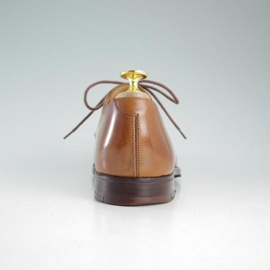 極上★クロケット&ジョーンズ 6D【★ハンドグレードライン/SHERWOOD】330ラスト/プレーントゥ/Vフロント/茶/メンズ/Crockett&Jones★d598