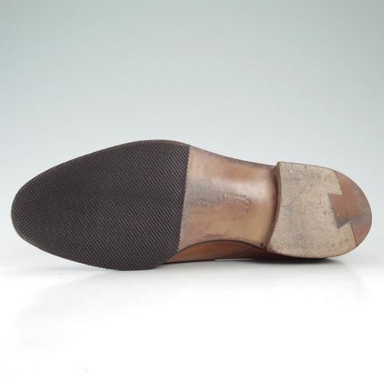 極上★クロケット&ジョーンズ 6D【★ハンドグレードライン/SHERWOOD】330ラスト/プレーントゥ/Vフロント/茶/メンズ/Crockett&Jones★d598