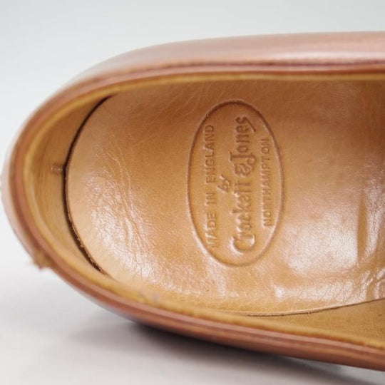 極上★クロケット&ジョーンズ 6D【★ハンドグレードライン/SHERWOOD】330ラスト/プレーントゥ/Vフロント/茶/メンズ/Crockett&Jones★d598