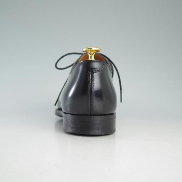極上★クロケット&ジョーンズ 6E【★ハンドグレードライン/STANLEY】337ラスト/プレーントゥ/Vフロント/カーフ/黒/Crockett&Jones★d599