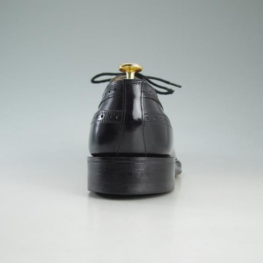 極上★(英)チーニー製 UK8/US8.5G【貴重★ROYAL TWEEDライン/44ラスト】ロングウイング/ポリッシュレザー/黒/メンズ/CHEANEY★d603