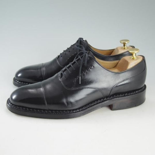 美品★(英)チーニー製 UK7.5程度【★(英)Alan McAfee別注/アランマカフィー】3485ラスト/ストレートチップ/カーフ/黒/メンズ/CHEANEY★d604