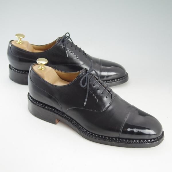 美品★(英)チーニー製 UK7.5程度【★(英)Alan McAfee別注/アランマカフィー】3485ラスト/ストレートチップ/カーフ/黒/メンズ/CHEANEY★d604
