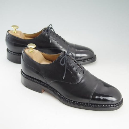 美品★(英)チーニー製 UK7.5程度【★(英)Alan McAfee別注/アランマカフィー】3485ラスト/ストレートチップ/カーフ/黒/メンズ/CHEANEY★d604
