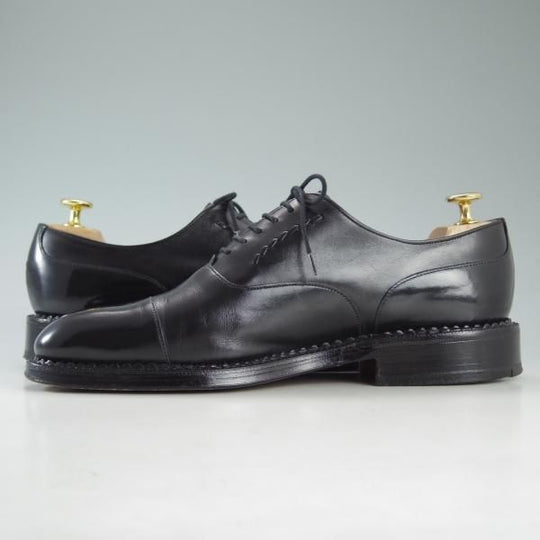 美品★(英)チーニー製 UK7.5程度【★(英)Alan McAfee別注/アランマカフィー】3485ラスト/ストレートチップ/カーフ/黒/メンズ/CHEANEY★d604