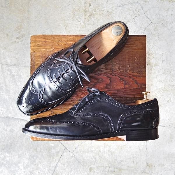 極上★チャーチ 90E/UK9【旧チャーチ★73ラスト/CHETWYND/チェットウィンド】3都市ロゴ/フルブローグ/カーフ/黒/メンズ/Church's★d606