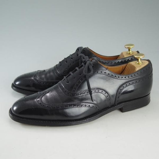 極上★チャーチ 90E/UK9【旧チャーチ★73ラスト/CHETWYND/チェットウィンド】3都市ロゴ/フルブローグ/カーフ/黒/メンズ/Church's★d606