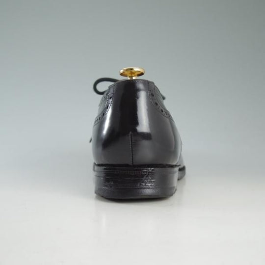 極上★チャーチ 95G/UK9.5【旧チャーチ★ブックバインダーカーフ/73ラスト】3都市ロゴ/CROMWELL/セミブローグ/黒/メンズ/Church's★d607