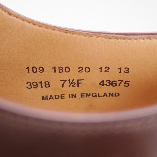 新品★(英)アルフレッドサージェント 7.5F【貴重★(仏)BOWEN別注/ボーウェン】109ラスト/茶/サージェント/Alfred Sargent★d609