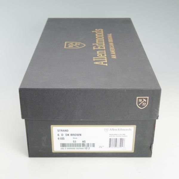 新品★(米)アレンエドモンズ 6D【貴重サイズ★Strand/ストランド】セミブローグ/カーフ/濃茶/メンズ/ALLEN EDMONDS★d610
