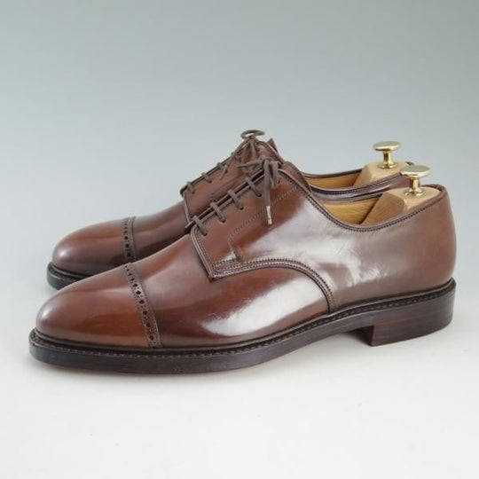 ほぼ未使用★クロケット&ジョーンズ UK9.5/US10D【貴重★ブラウン コードバン/茶】ラルフローレン別注/Ralph Lauren/Crockett&Jones★d611