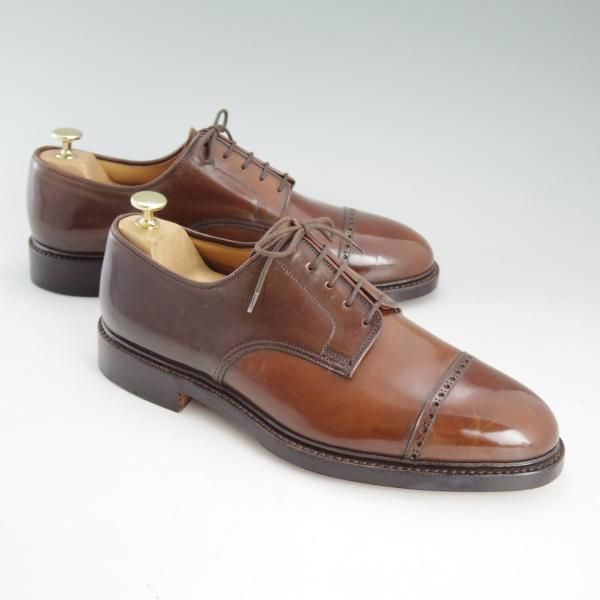 ほぼ未使用★クロケット&ジョーンズ UK9.5/US10D【貴重★ブラウン コードバン/茶】ラルフローレン別注/Ralph Lauren/Crockett&Jones★d611