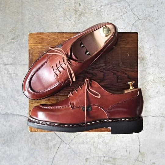 美品★パラブーツ SIZE 5.5【定番★シャンボード/CHAMBORD/マロン/MARRON】Uチップ/TEXソール/リスレザー/茶/メンズ/Paraboot★d614