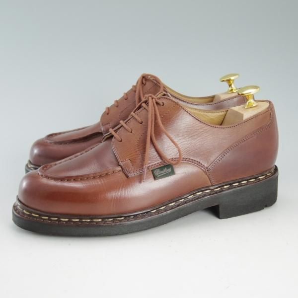 美品★パラブーツ SIZE 5.5【定番★シャンボード/CHAMBORD/マロン/MARRON】Uチップ/TEXソール/リスレザー/茶/メンズ/Paraboot★d614