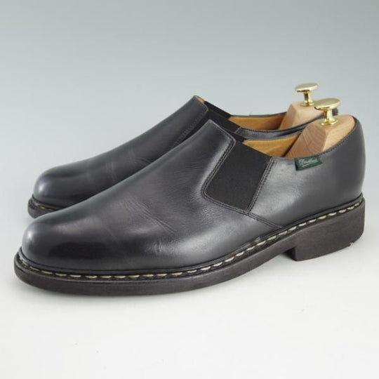 ★パラブーツ SIZE 8.5【★2015年〜展開/PHOTON/フォトン】TEXソール/スリッポン/サイドゴアシューズ/リスレザー/黒/メンズ/Paraboot★d615