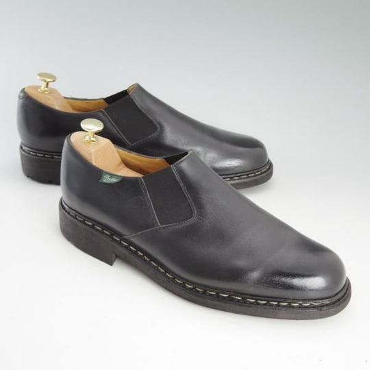 ★パラブーツ SIZE 8.5【★2015年〜展開/PHOTON/フォトン】TEXソール/スリッポン/サイドゴアシューズ/リスレザー/黒/メンズ/Paraboot★d615