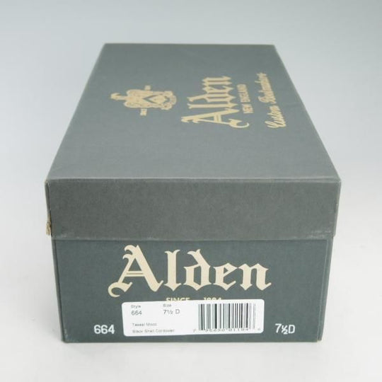 極美品★オールデン 7.5D【定価￥133,920-★コードバン仕様/タッセルローファー】664/アバディーンラスト/黒/メンズ/Alden★d616