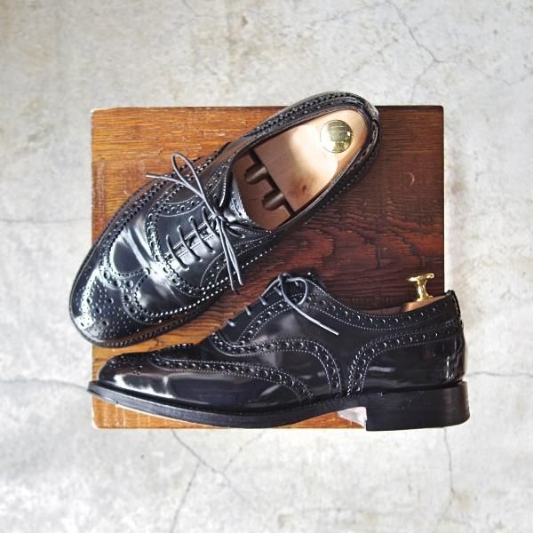 極上★チャーチ 60F/UK6【定価￥89,640-★バーウッド/BURWOOD】81ラスト/ポリッシュドバインダーカーフ/黒/メンズ/Church's★d618