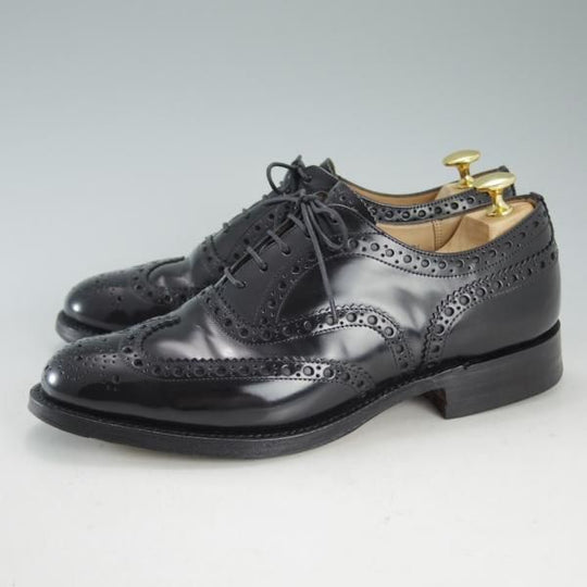 極上★チャーチ 60F/UK6【定価￥89,640-★バーウッド/BURWOOD】81ラスト/ポリッシュドバインダーカーフ/黒/メンズ/Church's★d618