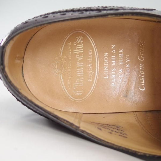 極上★チャーチ 60F/UK6【定価￥89,640-★バーウッド/BURWOOD】81ラスト/ポリッシュドバインダーカーフ/黒/メンズ/Church's★d618
