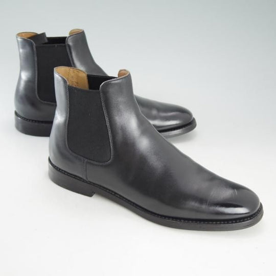 美品★チャーチ(レディース) SIZE 38【貴重★ナチュラルカーフ/MONMOUTH WG】サイドゴアブーツ/黒/8744-26/Church's★d619