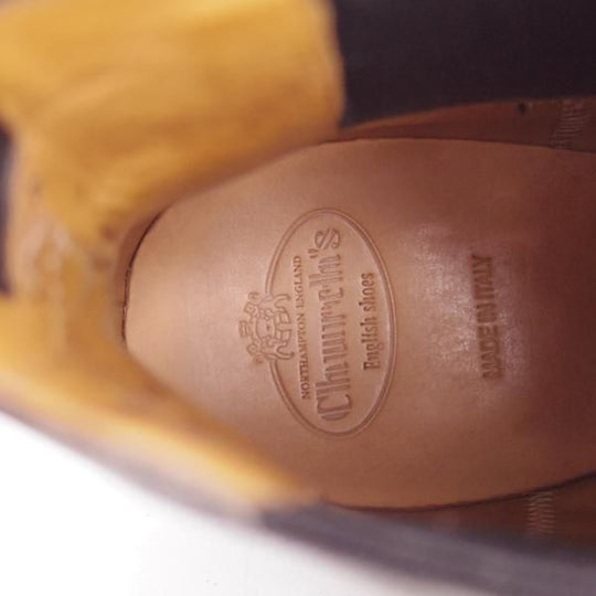 美品★チャーチ(レディース) SIZE 38【貴重★ナチュラルカーフ/MONMOUTH WG】サイドゴアブーツ/黒/8744-26/Church's★d619