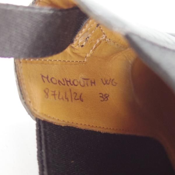 美品★チャーチ(レディース) SIZE 38【貴重★ナチュラルカーフ/MONMOUTH WG】サイドゴアブーツ/黒/8744-26/Church's★d619