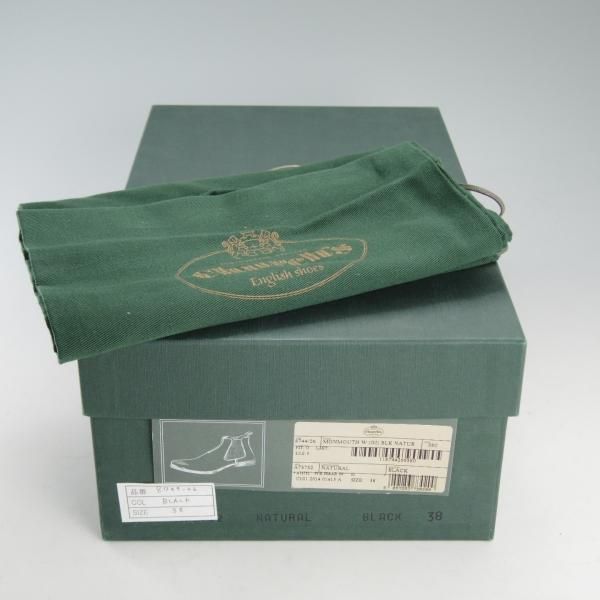 美品★チャーチ(レディース) SIZE 38【貴重★ナチュラルカーフ/MONMOUTH WG】サイドゴアブーツ/黒/8744-26/Church's★d619
