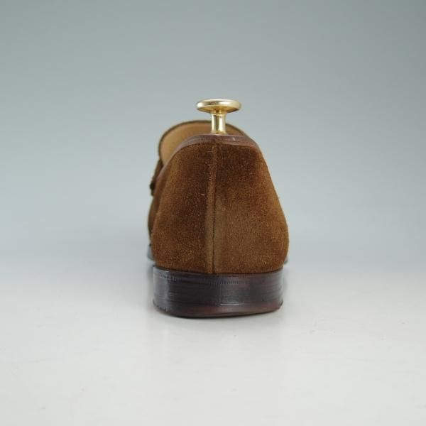 極上★クロケット&ジョーンズ 7E【★コインローファー/スエード】茶/メンズ/Crockett&Jones★d620