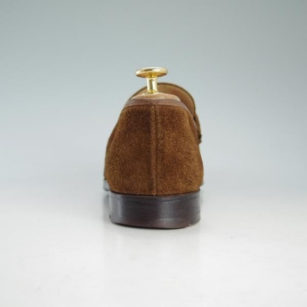 極上★クロケット&ジョーンズ 7E【★コインローファー/スエード】茶/メンズ/Crockett&Jones★d620